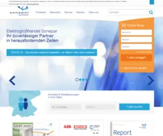 Sonepar.de(Elektrogroßhandel & starker Partner) Screenshot
