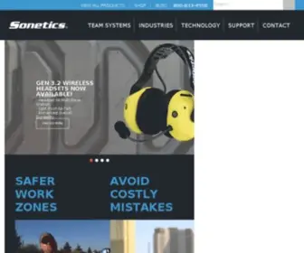 Soneticscorp.com(Hands-free Wireless Communication and Hearing Protection) Screenshot