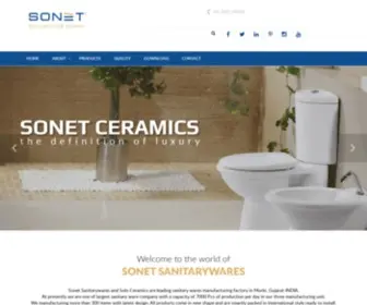 Sonetindia.com(Sonet Sanitarywares) Screenshot