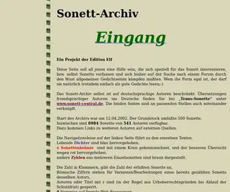 Sonett-Archiv.com(Sonett Archiv) Screenshot