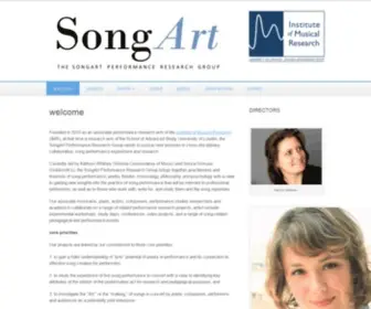 Songart.co.uk(The SongArt Performance Research Group) Screenshot