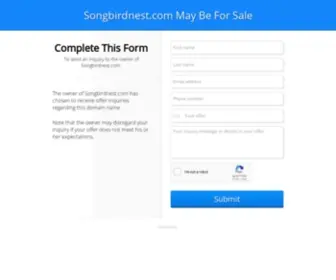 Songbirdnest.com(Contact with domain owner) Screenshot