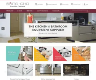 Songcho.com.sg(Song-Cho, stainless steel products, kitchen fixtures, bathroom accessories, sanitarywares) Screenshot