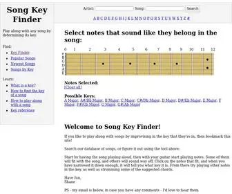 Songkeyfinder.com(Song Keys @ Song Key Finder) Screenshot