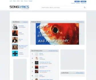 Songlyrics.com(The Definitive Community for Lyrics and Reviews) Screenshot