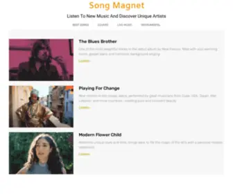 Songmagnet.com(Discover best music you might have missed before) Screenshot