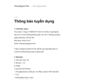 Songnguyenit.com(Song Nguyen Dev) Screenshot