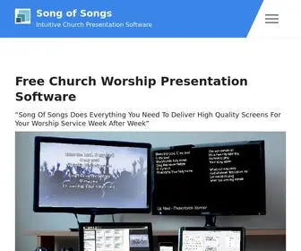 Songofsongs.co.uk(Free Church Worship Presentation Software) Screenshot