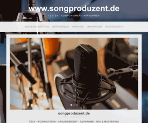 Songproduzent.de(Produzieren Sie Ihren eigenen Song) Screenshot