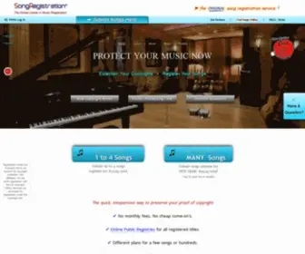 Songregistration.com(How to Copyright Songs & Music) Screenshot