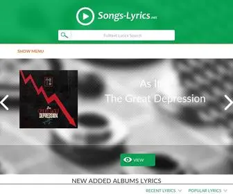 Songs-Lyrics.net(Songs Lyrics) Screenshot