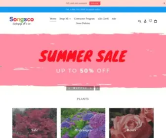 Songsco.com(Best Online Nursery for Plants and Landscape Supplies) Screenshot