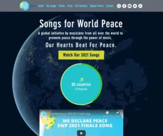 SongsforWorldpeace.org(Songs for World Peace) Screenshot