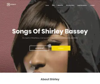 Songsofshirleybassey.co.uk(Front Page) Screenshot