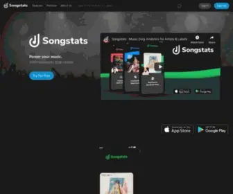 Songstats.com(Mobile-first streaming insights) Screenshot