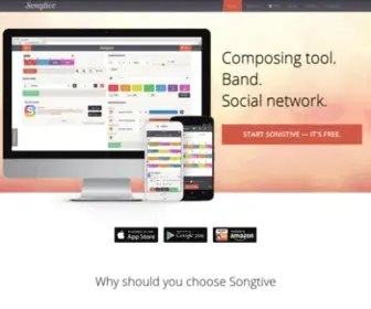 Songtive.com(Composing tool) Screenshot