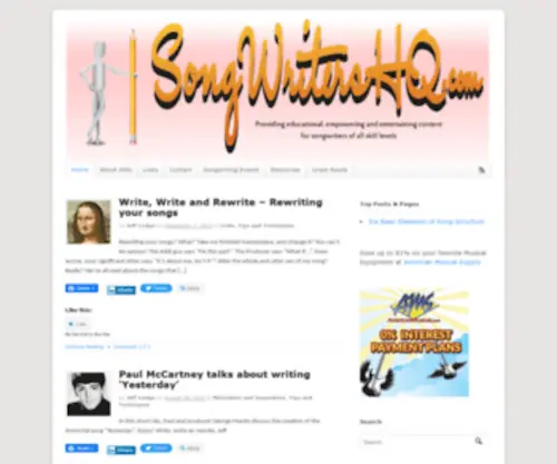 Songwritershq.com(Songwriters) Screenshot