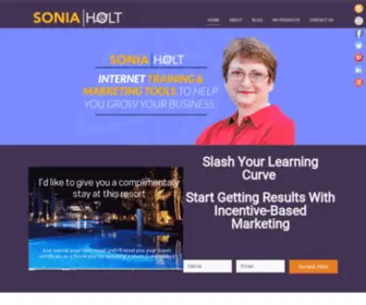 Soniaholt.com(Online Marketing Strategies) Screenshot