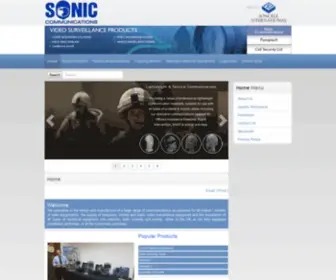 Sonic-Comms.com(World Leaders in Audio Communications & Surveillance Systems) Screenshot