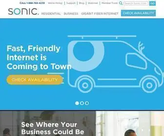 Sonic.com(Fiber-optic Internet Service) Screenshot