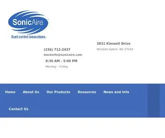 Sonicaire.com(Solving Your Combustible Dust Challenges) Screenshot