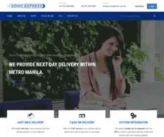 Sonicexpress.com.ph(Sonic Express prioritize your time) Screenshot