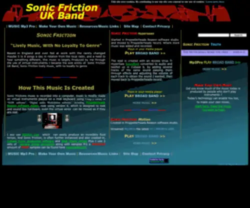 SonicFriction.com(Sonic friction) Screenshot
