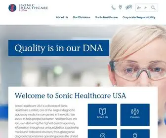 Sonichealthcareusa.com(Sonic Healthcare USA) Screenshot