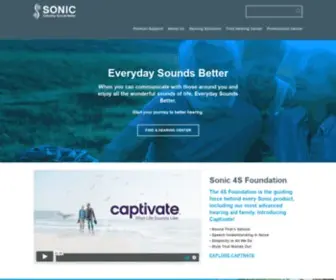 Sonici.com(Hearing Aids by Sonic Innovations) Screenshot