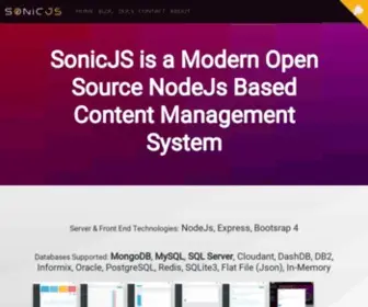 SonicJS.com(SonicJS) Screenshot