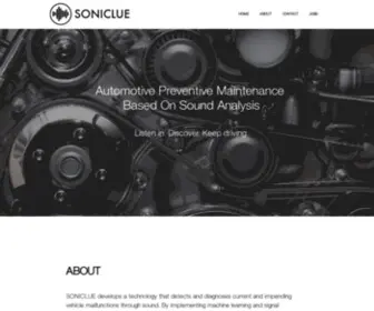 Soniclue.com(Automotive preventive maintenance using sound) Screenshot