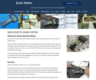 Sonicmeter.com(Ultrasonic Tank Cavitation Intensity Meter for cleaning) Screenshot