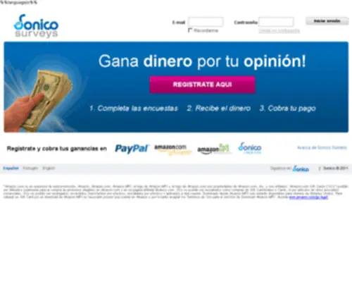 Sonicosurveys.com(Sonico) Screenshot