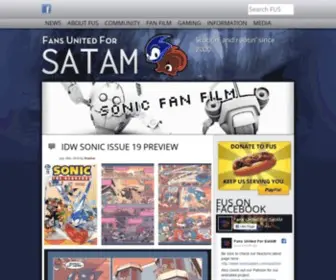 Sonicsatam.com(Fans United for SatAM) Screenshot