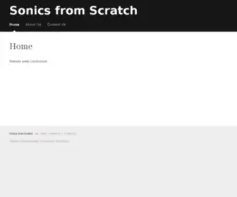 Sonicsfromscratch.co.nz(My WordPress Blog) Screenshot