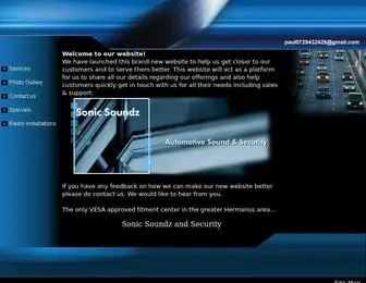 Sonicsoundz.co.za(Welcome Page) Screenshot