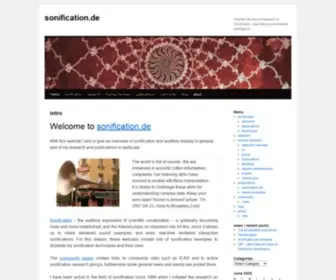 Sonification.de(Thomas Hermann's research on Sonification) Screenshot