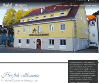 Sonnehotel.de(Hotel Sonne in Weingarten) Screenshot