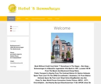 Sonnehuys.nl(Hotel Sonnehuys Scheveningen) Screenshot