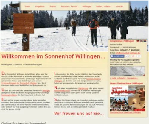 Sonnenhof-Willingen.de(Urlaub in Willingen) Screenshot