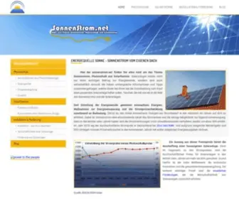 Sonnenstrom.net(Das Informationsportal für Solaranlagen zur Sonnenstrom) Screenshot