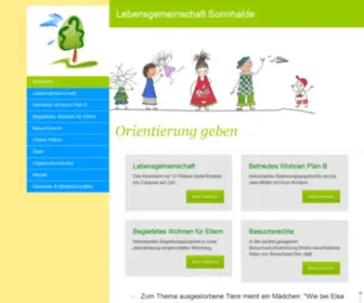 Sonnhalde.org(Die Lebensgemeinschaft Sonnhalde ist ein familiär geführtes Kinderheim. Weitere Dienstleistungen) Screenshot