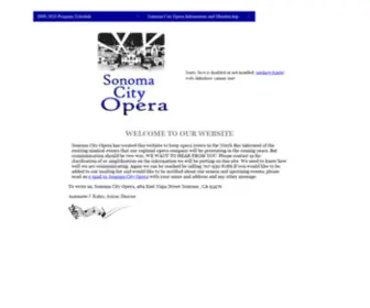Sonomacityopera.org(Sonoma City Opera) Screenshot