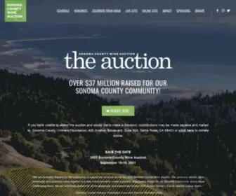 Sonomacountywineauction.com(Sonoma County Wine Auction) Screenshot