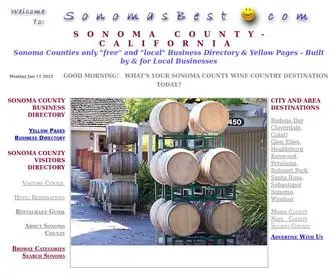 Sonomasbest.com(Sonoma County) Screenshot