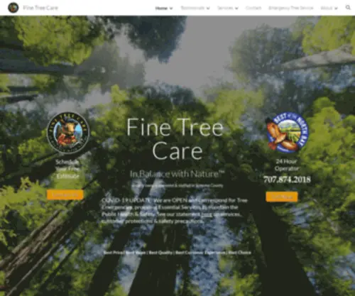 Sonomatree.com(Fine Tree Care) Screenshot