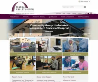 Sonomavalleyhospital.org(Sonoma Valley Hospital) Screenshot