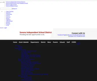 Sonoraisd.net(Sonora Independent School District) Screenshot