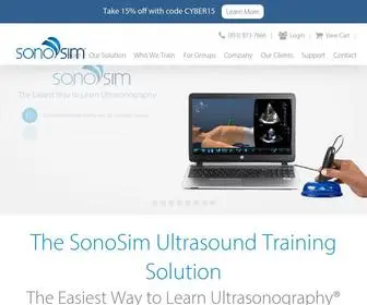 Sonosim.com(Ultrasound Training Solution) Screenshot
