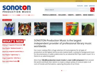 Sonoton.com(Production Music für TV) Screenshot